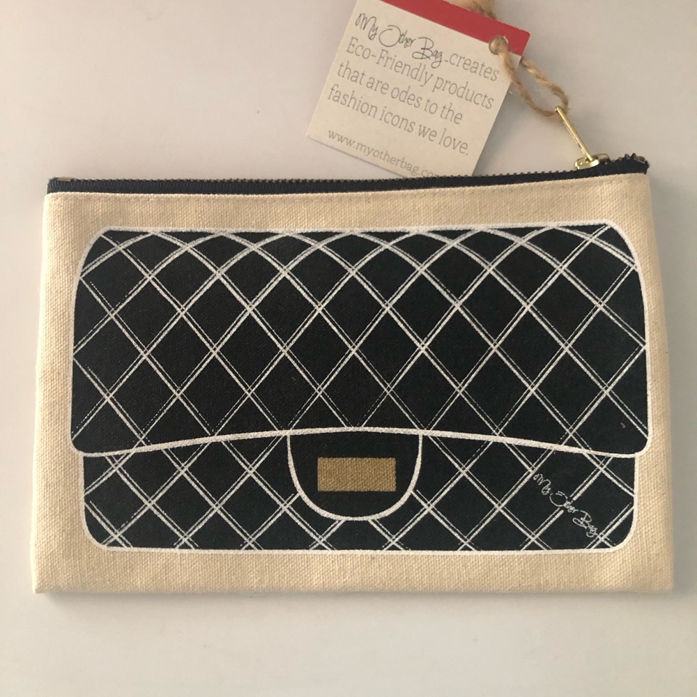 My Other Bag Hand Painted Canvas Clutch
